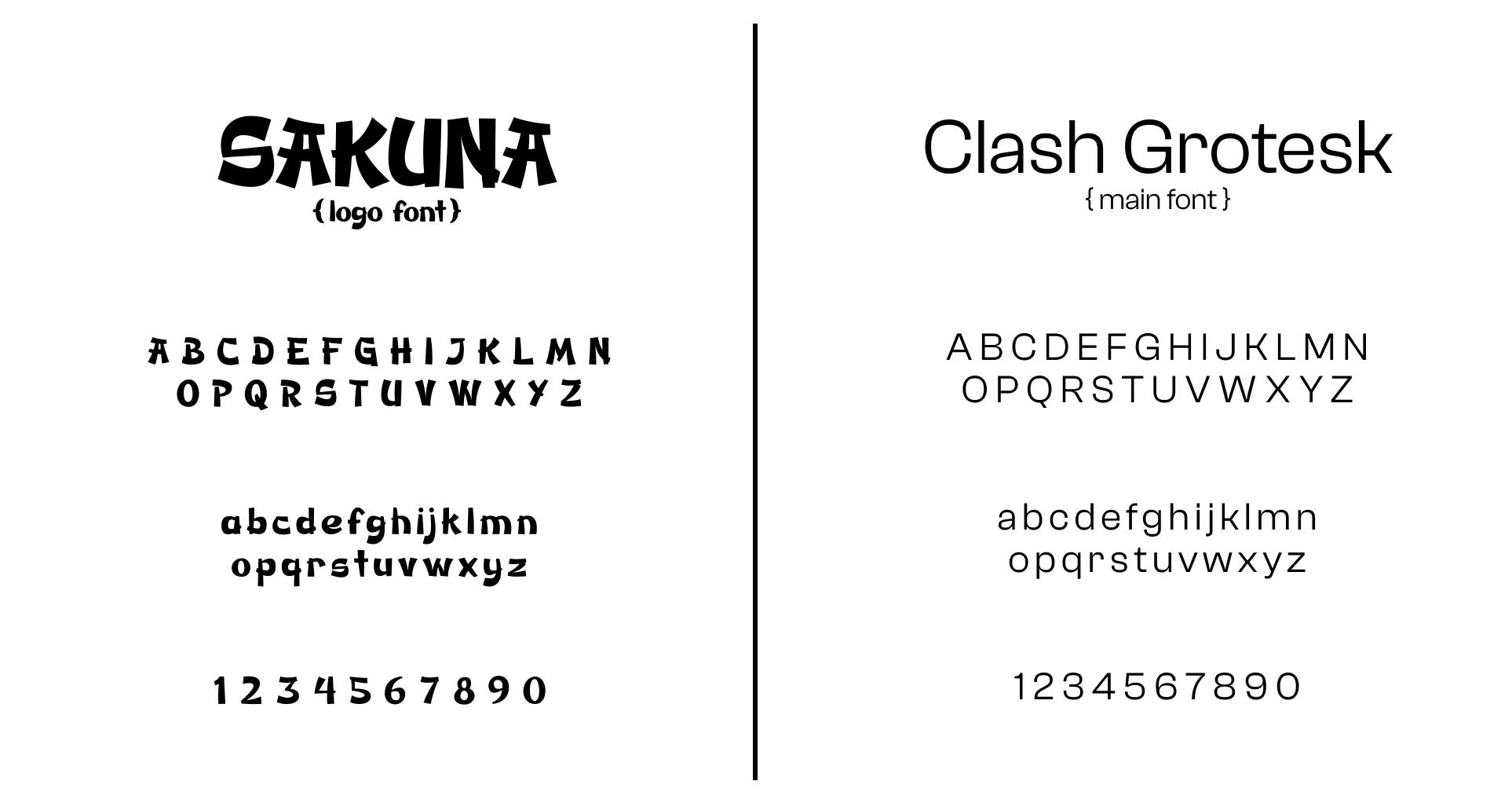 Image représentant la typographie du site Sakana