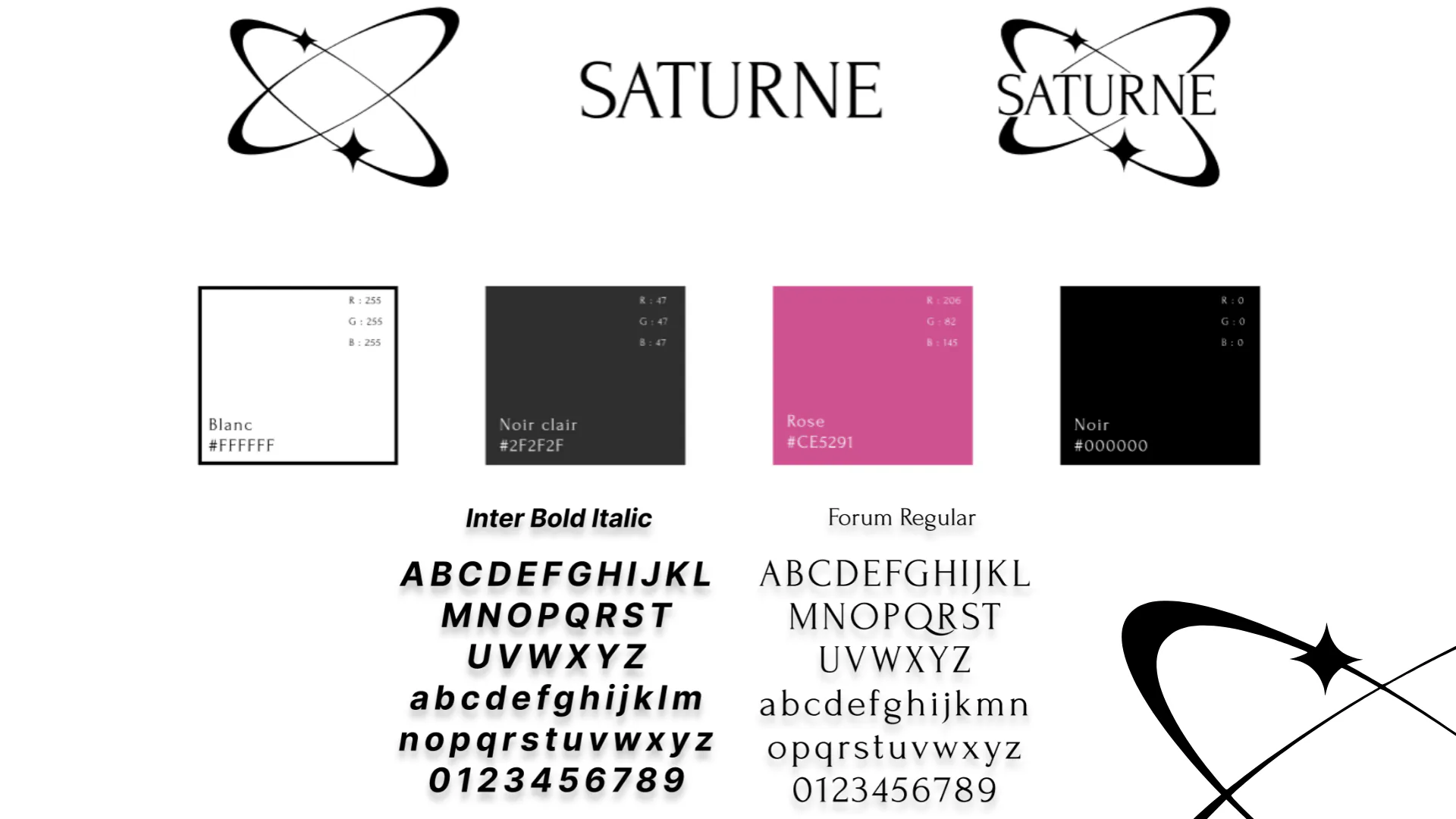 La charte graphique de la marque fictive